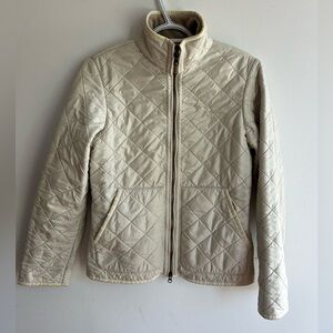 La Martina Saddlery Cream Puffer Jacket with Quilted Design Medium